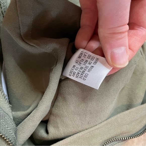 Gilli Straight Leg Women’s Pants Capri With Belt High Waisted Size M - Olive - Picture 14 of 16